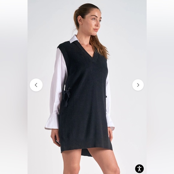 Shop Elan Nia combo shirt and sweater dress style SWV50017 - Picture 9 of 14